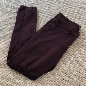 Express Purple Skinny Jeans